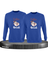 Coffee Break Sweatshirt blau