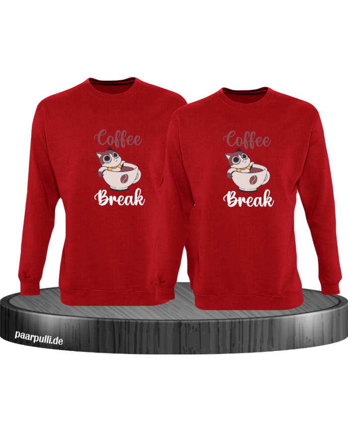 Coffee Break Sweatshirt rot