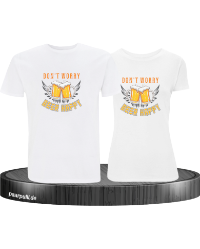 Beer Happy Pärchen T-Shirt weiß Beer Happy Pärchen T-Shirt weiß