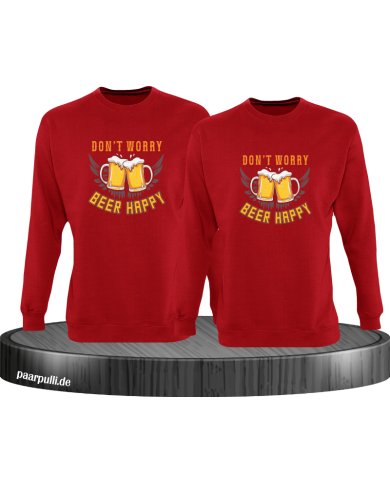 Beer Happy Sweatshirt rot Beer Happy Sweatshirt rot