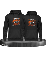 Life is good after Coffee Hoodie schwarz