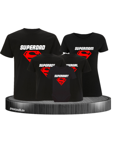 5er Set Superfamilie Familien Tshirts Set 5er Set Superfamilie Familien Tshirts Set