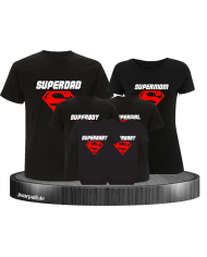 6er Set Superfamilie Partnerlook T-Shirts