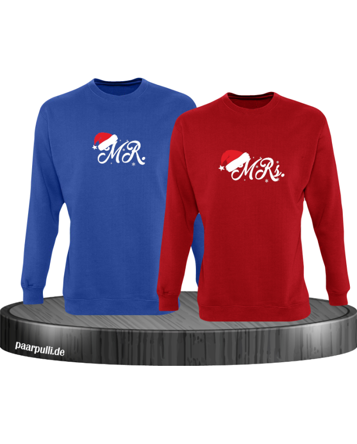 Mr. and Mrs. Sweatshirt blau rot