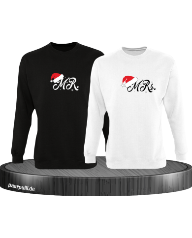 Mr. and Mrs. Sweatshirt schwarz weiß Mr. and Mrs. Sweatshirt schwarz weiß