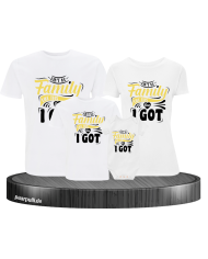 Ain't no Family like this one 4er Familienset T-Shirts mit  Babybody