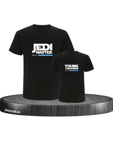 Jedi Master und Young Padawan Partnerlook T-Shirts für Vater und Kind Jedi Master und Young Padawan Partnerlook T-Shirts für Vater und Kind