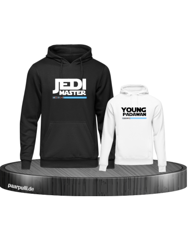 Jedi Master und Young Padawan Vater Kind Partnerlook Hoodies Jedi Master und Young Padawan Vater Kind Partnerlook Hoodies