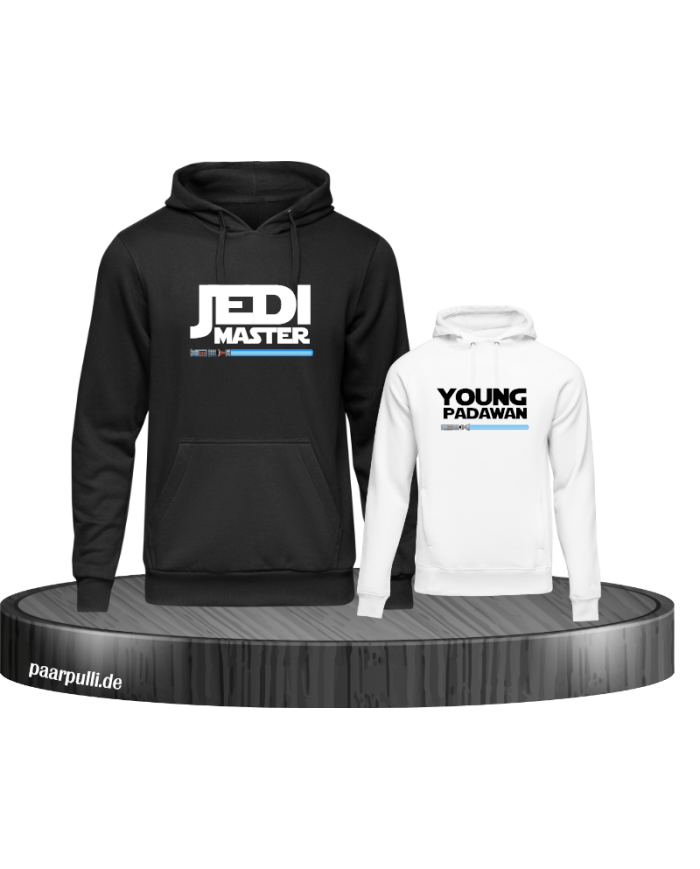 Jedi Master und Young Padawan Vater Kind Partnerlook Hoodies