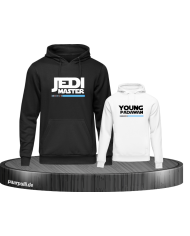 Jedi Master und Young Padawan Vater Kind Partnerlook Hoodies