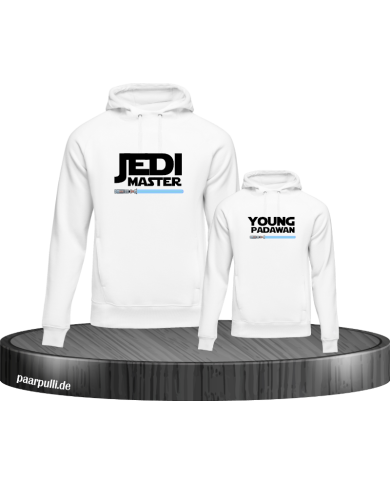 Jedi Master und Young Padawan Vater Kind Partnerlook Hoodies Jedi Master und Young Padawan Vater Kind Partnerlook Hoodies