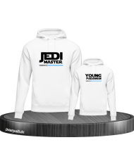 Jedi Master und Young Padawan Vater Kind Partnerlook Hoodies