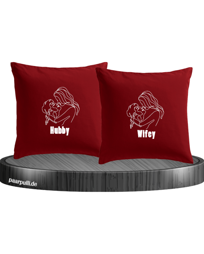 Hubby and Wifey Kissenbezüge Set