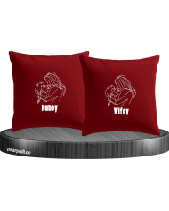 Hubby and Wifey Kissenbezüge Set