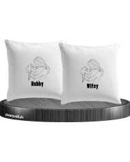 Hubby and Wifey Kissenbezüge Set