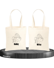 Hubby and Wifey Jutebeutel Set