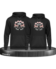 King and Queen with Flowers Hoodie