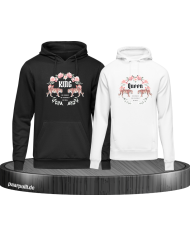 King and Queen with Flowers Hoodie