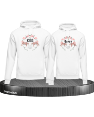King and Queen with Flowers Hoodie