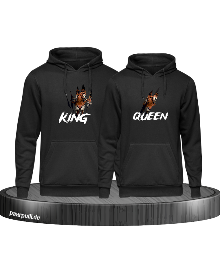 Tiger Kind and Queen Hoodie