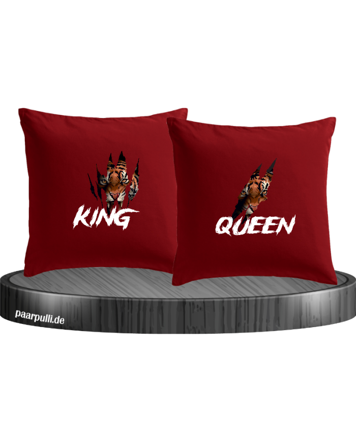 Tiger King and Queen Kissenbezüge Set