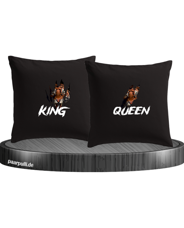Tiger King and Queen Kissenbezüge Set