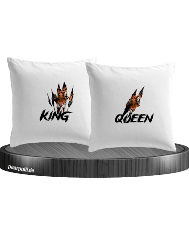 Tiger King and Queen Kissenbezüge Set Tiger King and Queen Kissenbezüge Set