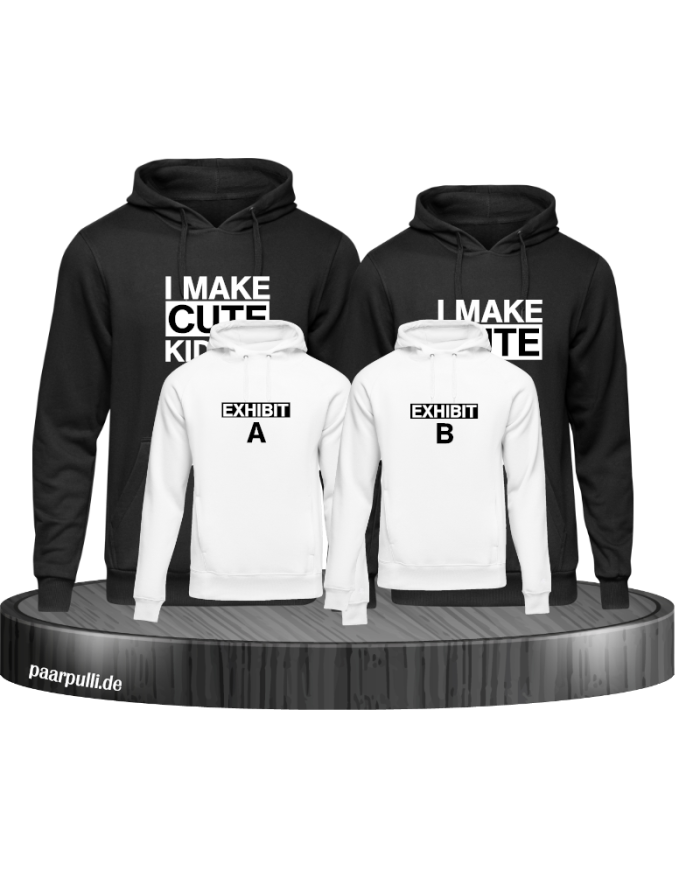 I make cute Kids Familienlook Hoodie