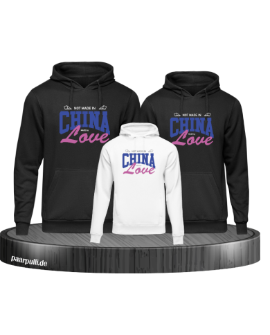 Not made in China made by Love Familienlook Hoodies Not made in China made by Love Familienlook Hoodies