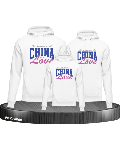Not made in China made by Love Familienlook Hoodies Not made in China made by Love Familienlook Hoodies