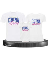 Not made in China made by Love 3er Familienset T-Shirts mit  Babybody