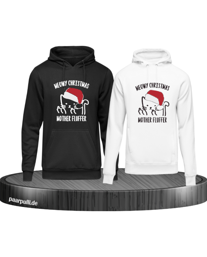 Meow Christmas - Hoodie für Beste Freunde