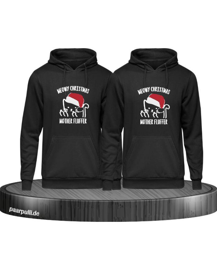 Meow Christmas - Hoodie für Beste Freunde