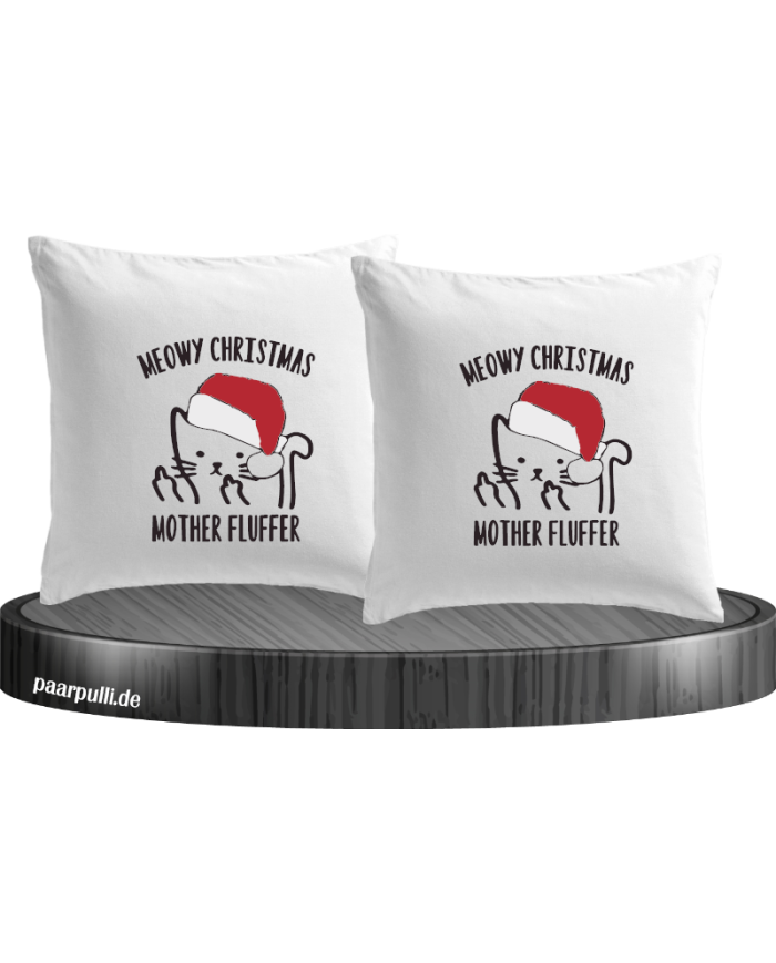 Meow Christmas Kissenbezüge Set