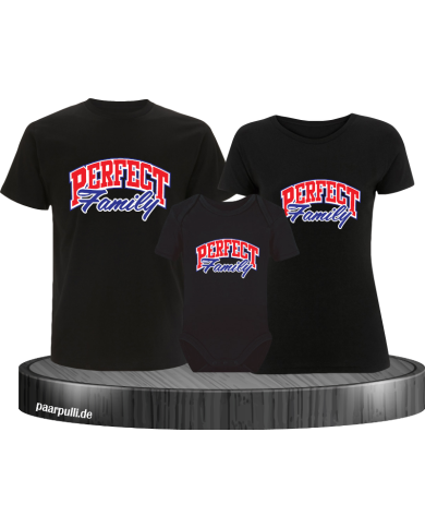 Perfect Family 3er Familienset T-Shirts mit  Babybody Perfect Family 3er Familienset T-Shirts mit  Babybody