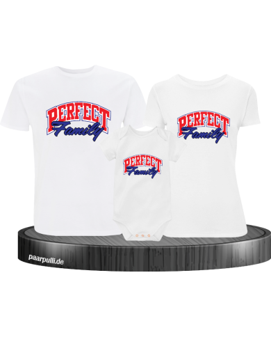 Perfect Family 3er Familienset T-Shirts mit  Babybody Perfect Family 3er Familienset T-Shirts mit  Babybody