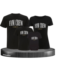 Fam Crew mit Wunschname T-Shirts mit  Babybody