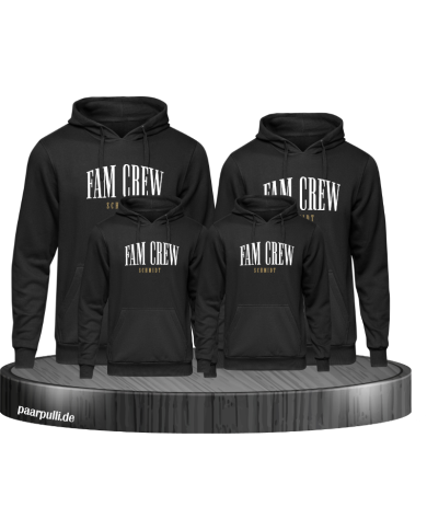 Fam Crew mit Wunschname Familienlook Hoodie Fam Crew mit Wunschname Familienlook Hoodie