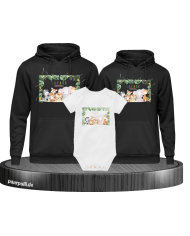 Safari Baby Familienlook Hoodies mit Baby Body