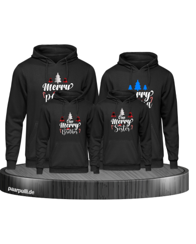 Merry Family Familienlook Hoodie Merry Family Familienlook Hoodie
