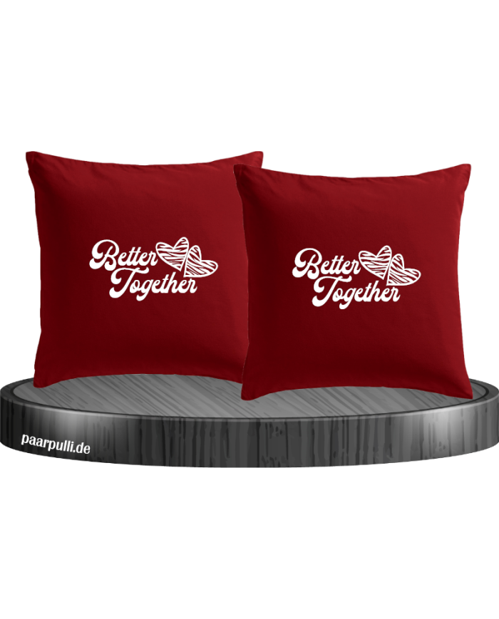 Better Together mit Herz Kissenbezüge Set