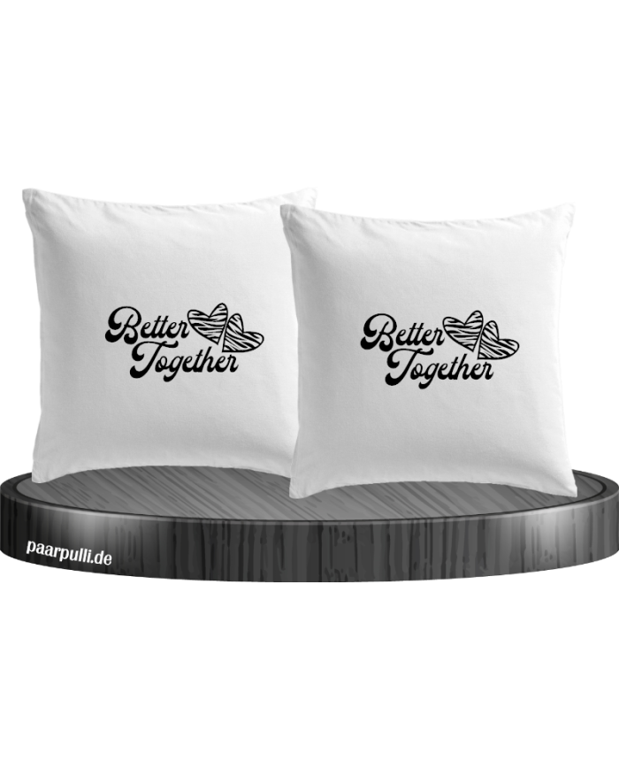 Better Together mit Herz Kissenbezüge Set