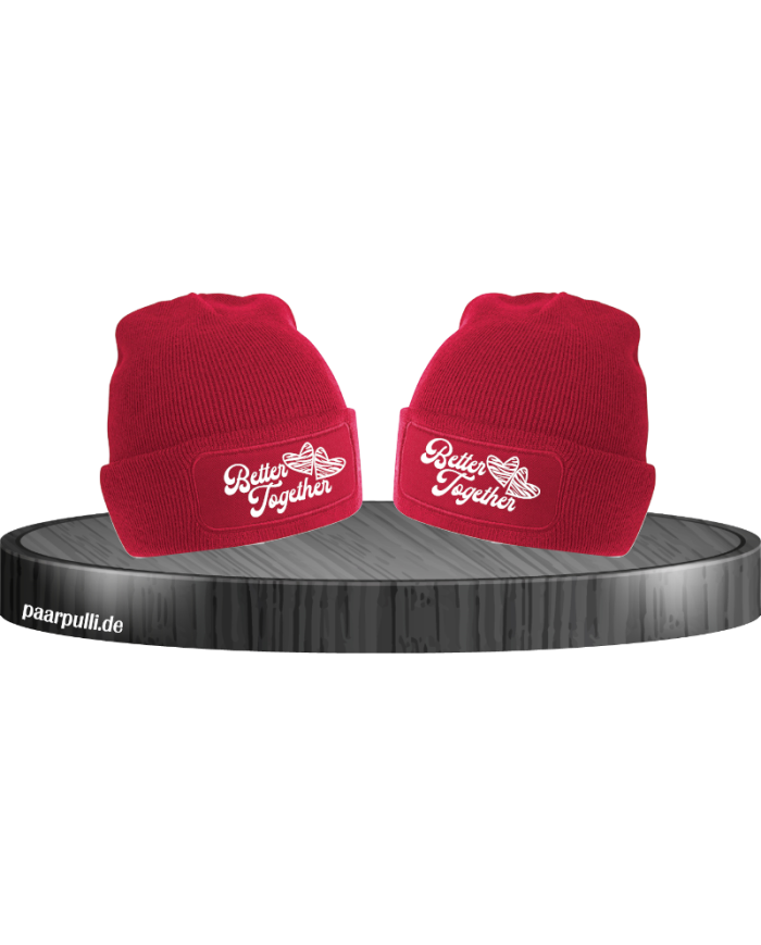 Better Together mit Herz Mützen