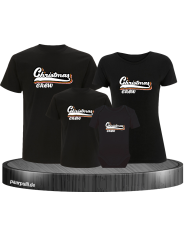 Christmas Crew 4er Familienset T-Shirts mit  Babybody