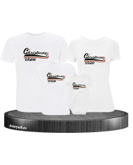 Christmas Crew 4er Familienset T-Shirts mit  Babybody
