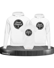 Family Reunion mit Wunschname und Datum Hoodies mit Baby Body