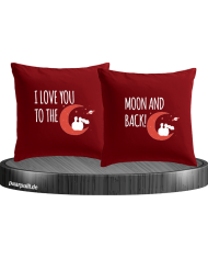 I Love You to the Moon and back Kissenbezüge Set
