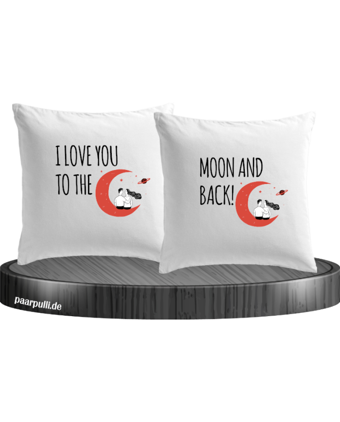 I Love You to the Moon and back Kissenbezüge Set