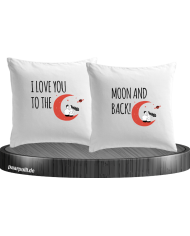 I Love You to the Moon and back Kissenbezüge Set