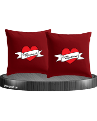 I Love my Boyfriend and Girlfriend Kissenbezüge Set